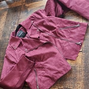 Faux Suede Moto Jacket